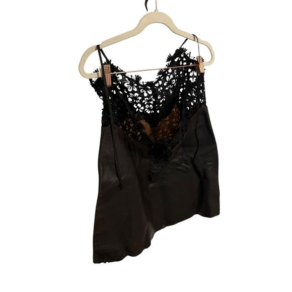 Understated Leather Mirage Micro Mini Dress Statement Grunge Party Festival Sz M - Picture 7 of 9